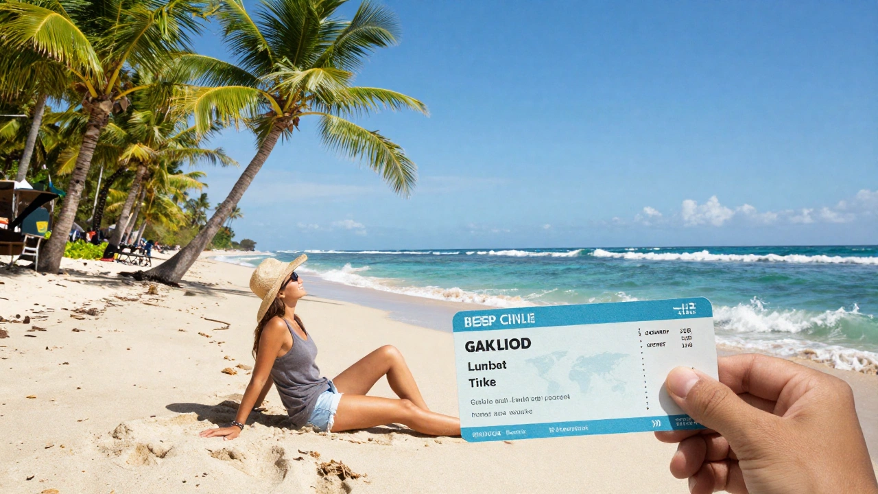 vibrant tropical beach in Bali symbolizing hassle-free arrival with onward ticket for indonesia visa on arrival