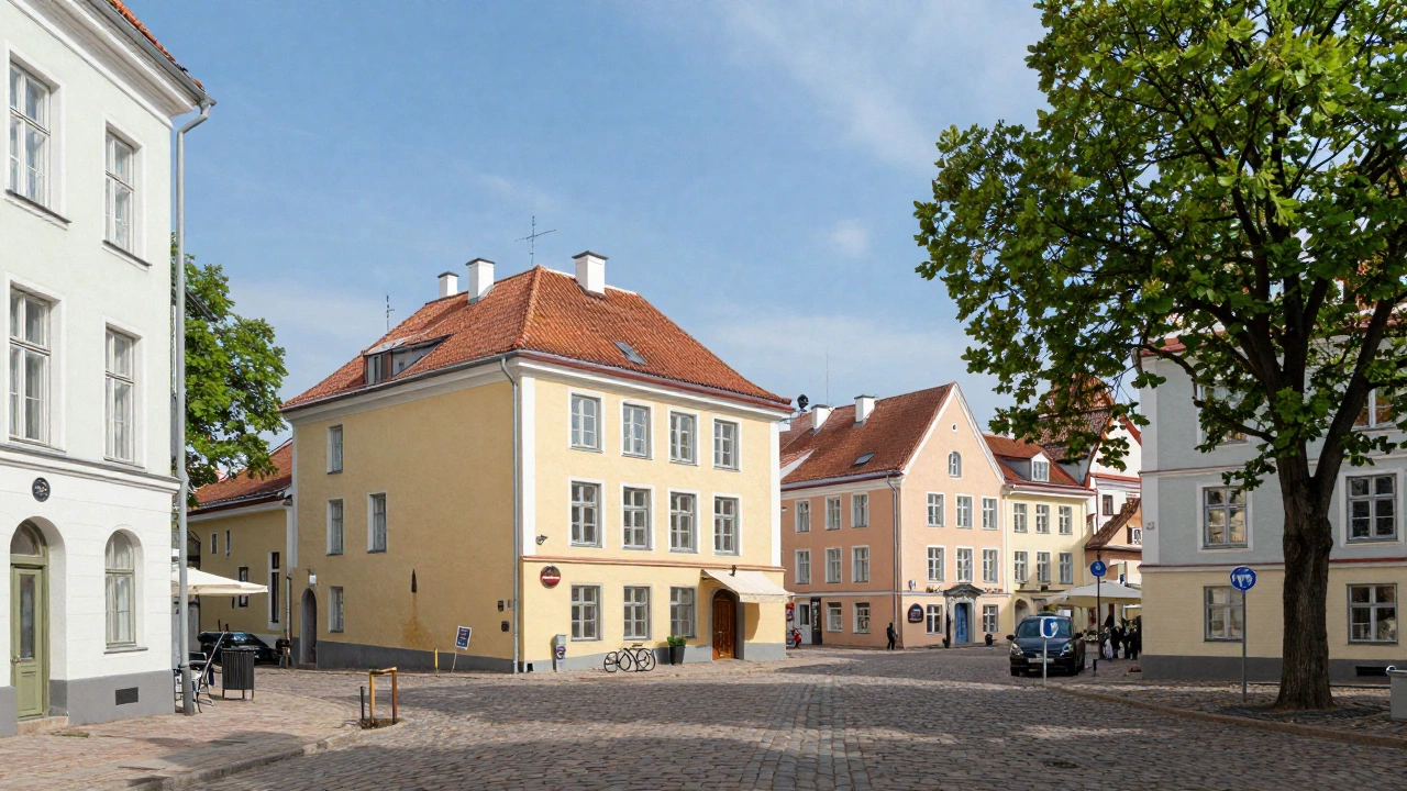Tallinn’s charming old-town architecture with cobblestone streets showcasing Estonia digital nomad visa requirements 2026