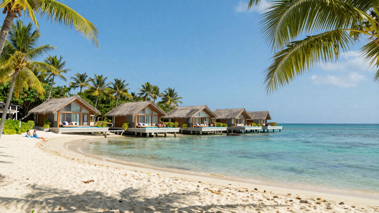 Luxury beachfront villas showing how much money do I need to travel Southeast Asia indulging in comfort and relaxation by turquoise waters